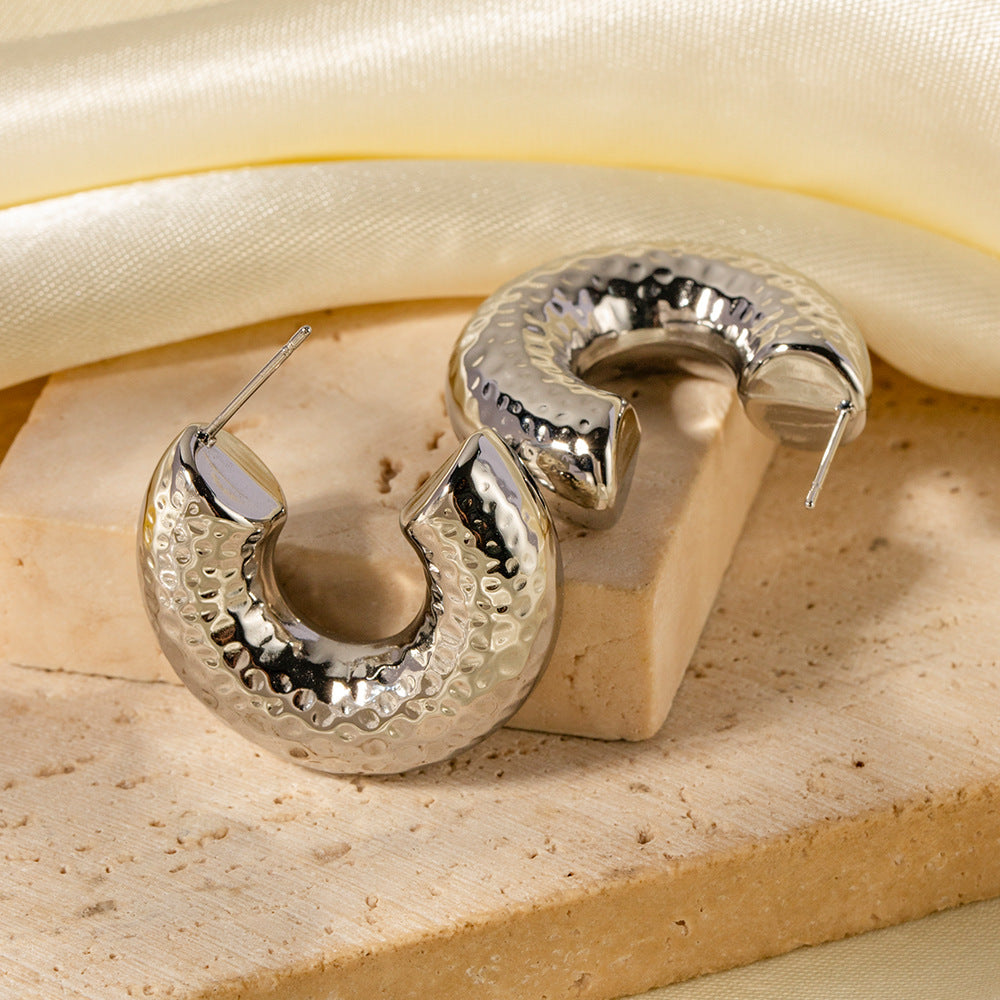 Elegant Silver Hoop Earrings