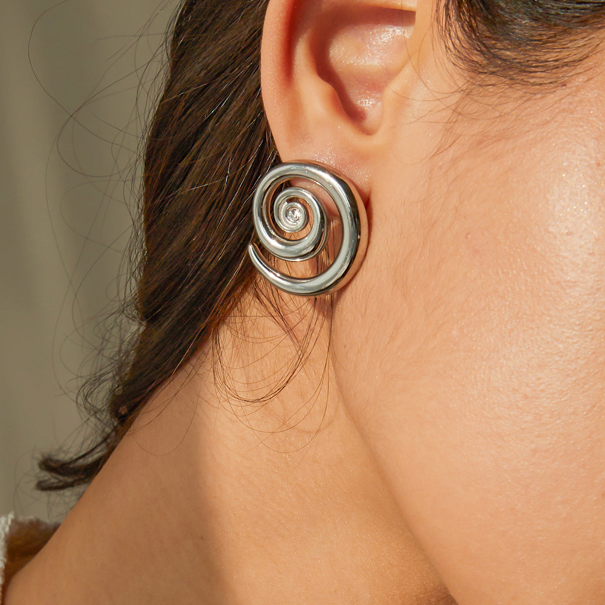 Tilly Spiral Gold Earrings