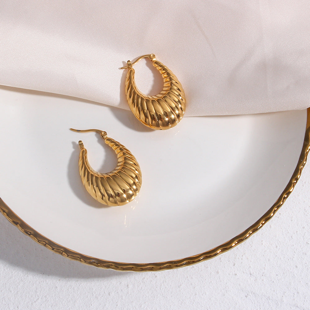 Golden Crescent Hoops