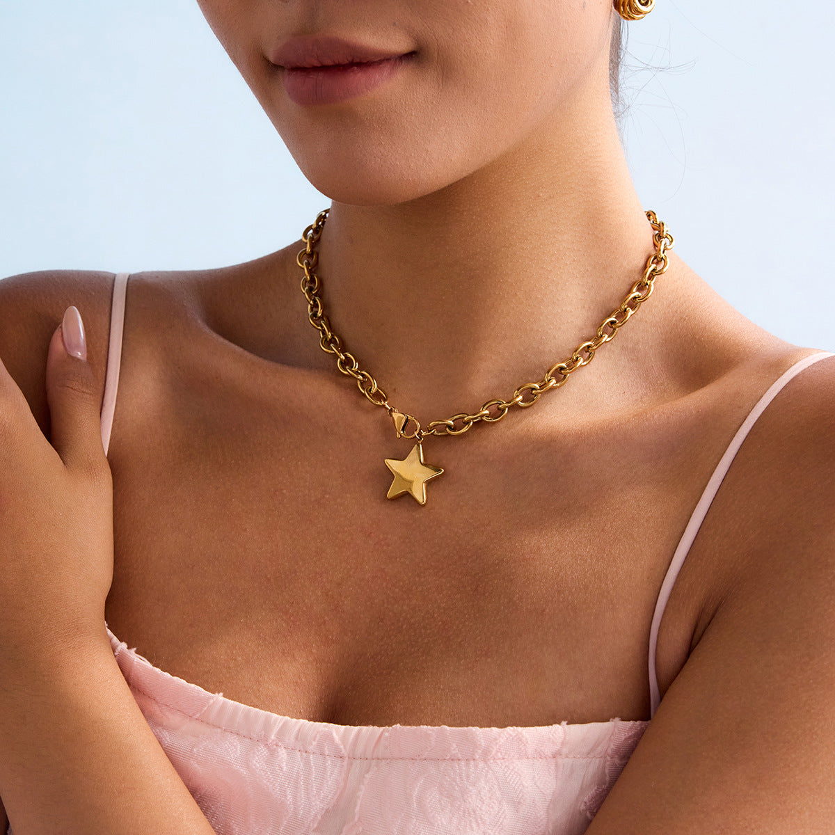 Celestial Radiance Gold Pendant