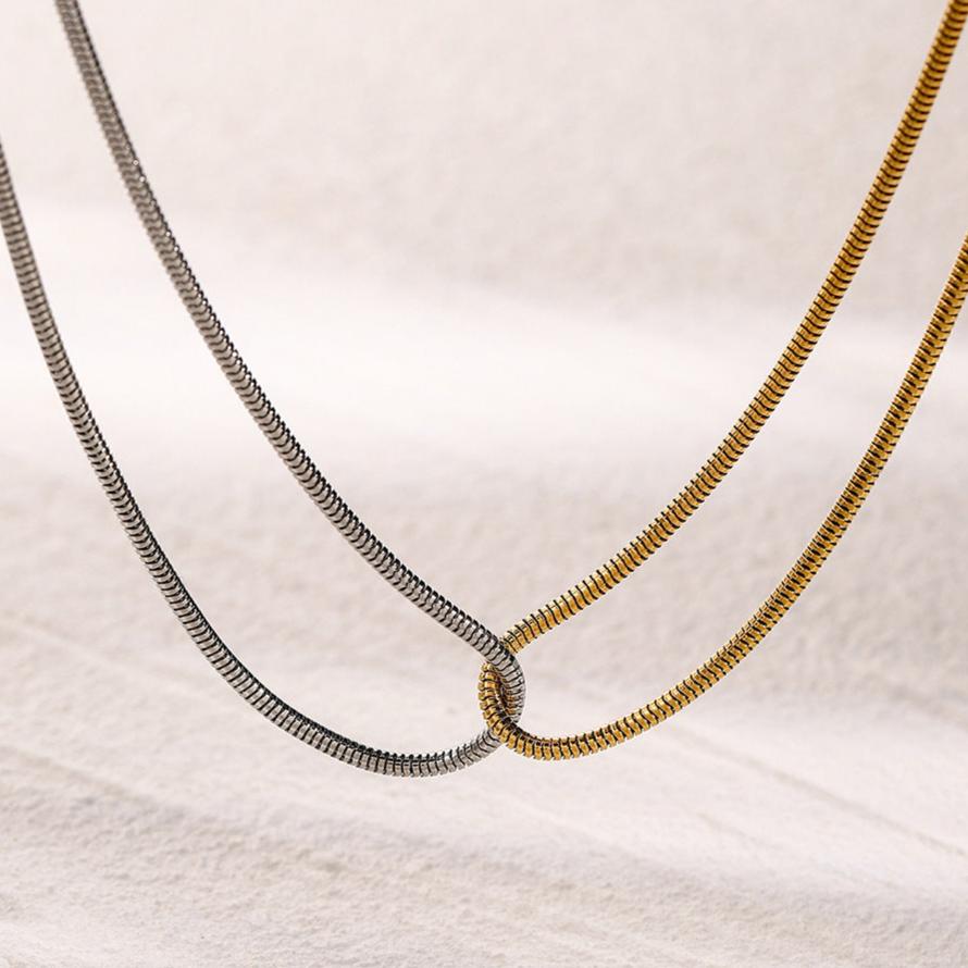 Dual Tone Elegance Necklace