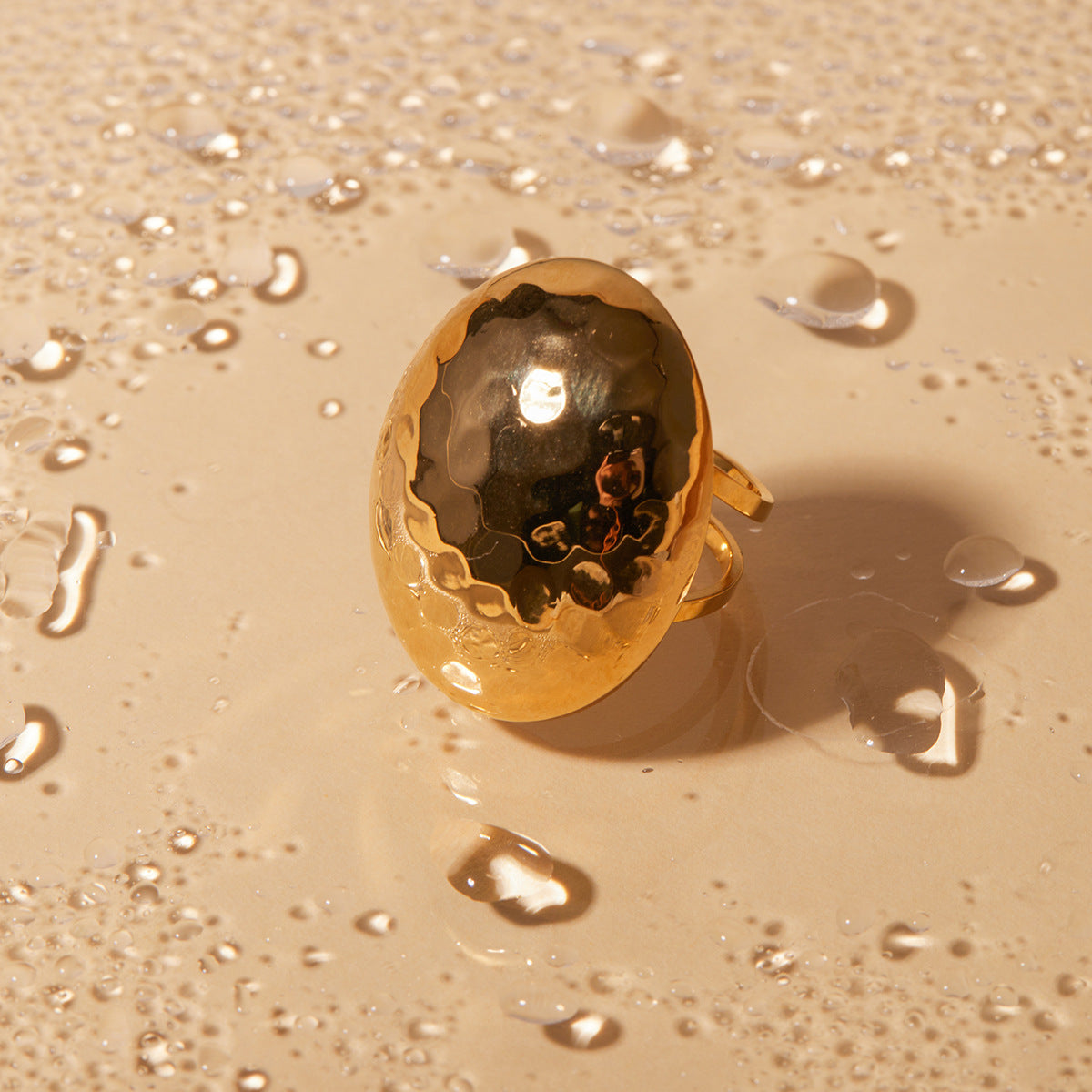 Aura Dome Gold Ring
