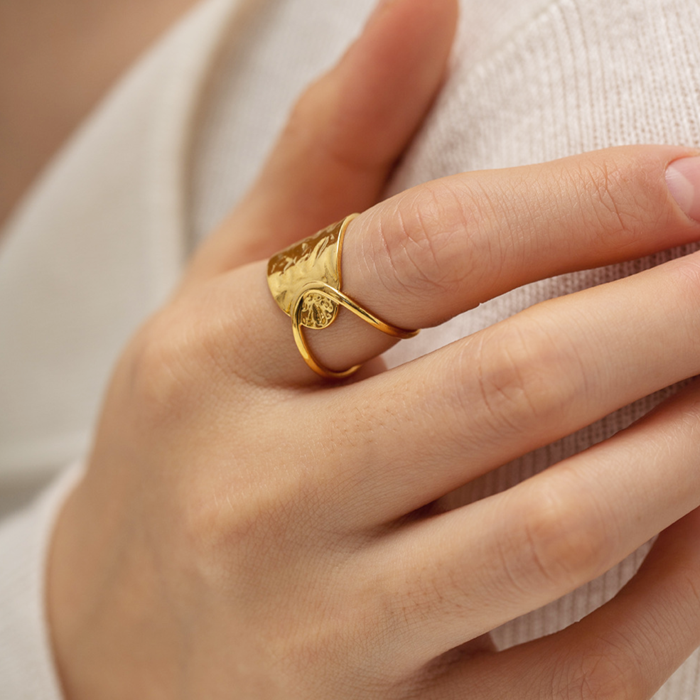 Ethereal Radiance Gold Ring