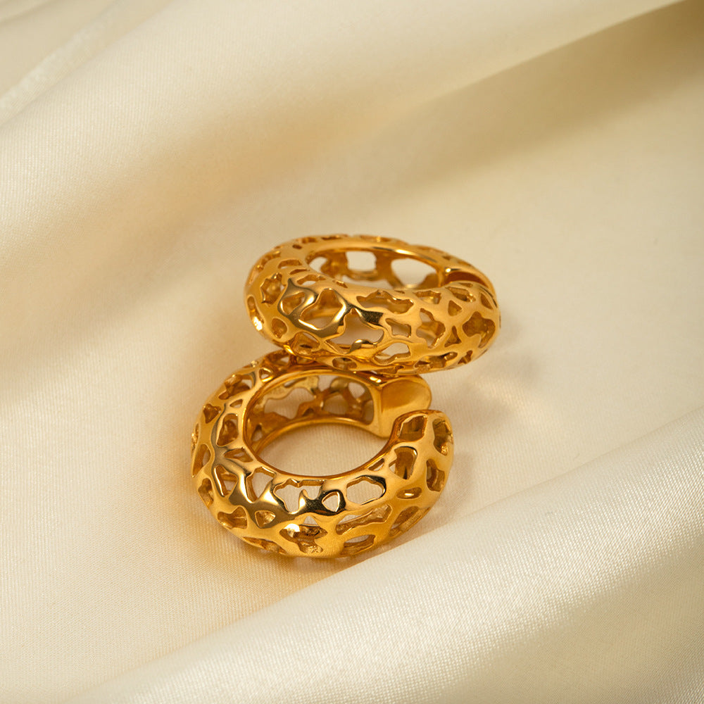 Luminous Gold Lace Earrings