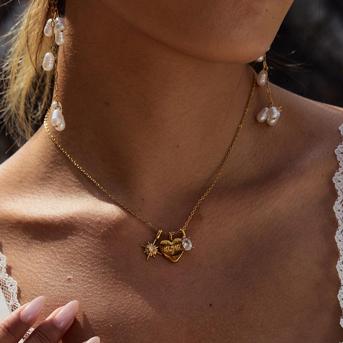 Radiant Mother's Heart Gold Locket