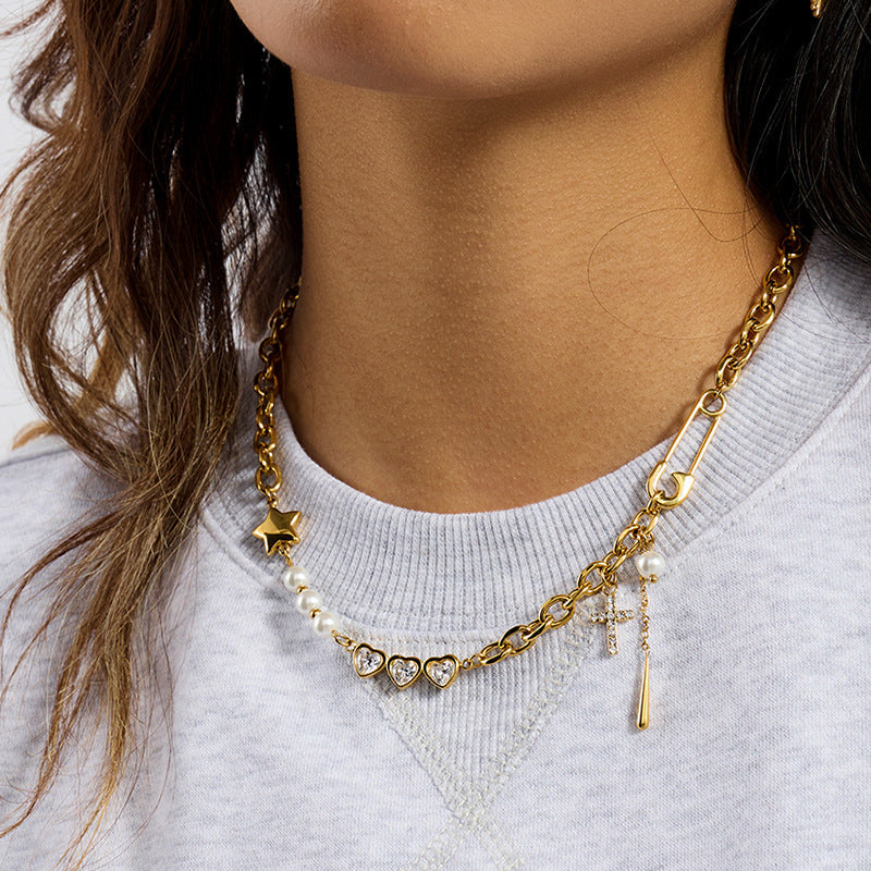 Luxe Pearl & Diamond Necklace