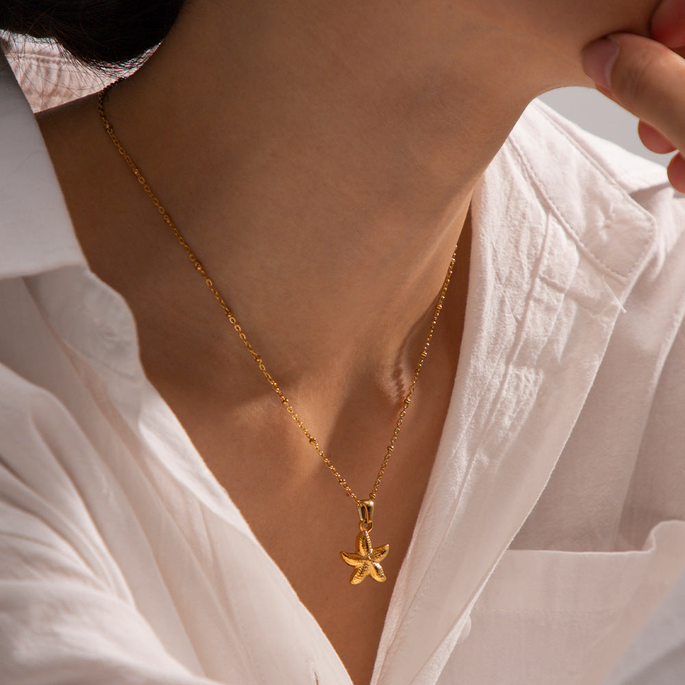 Oceanic Starfish Charm Necklace