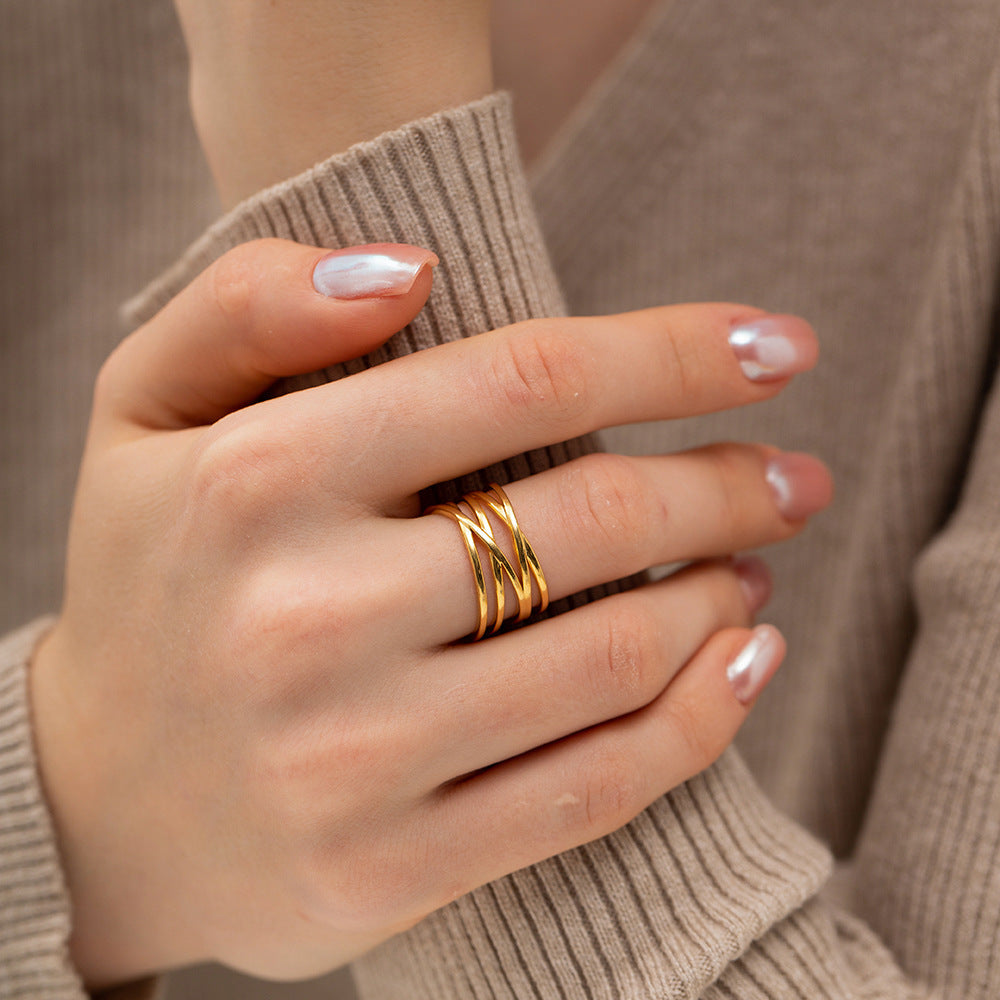 Golden Flow Ring