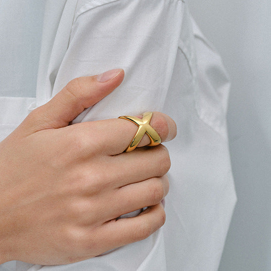 Faithful Gold Cross Ring