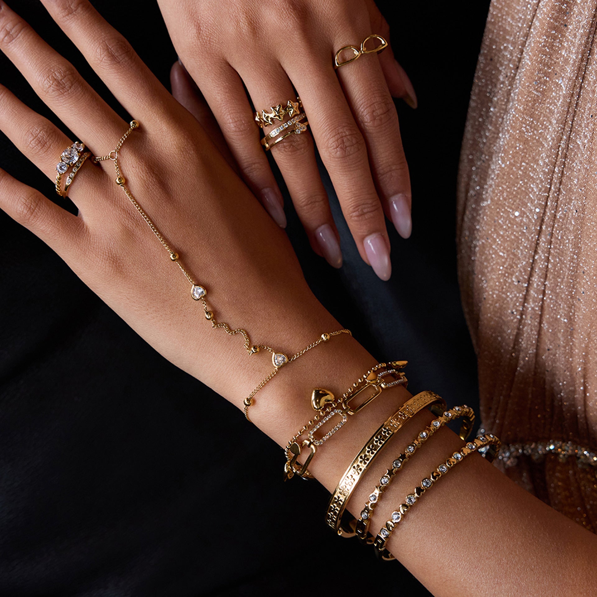 Gilded Hand Embrace