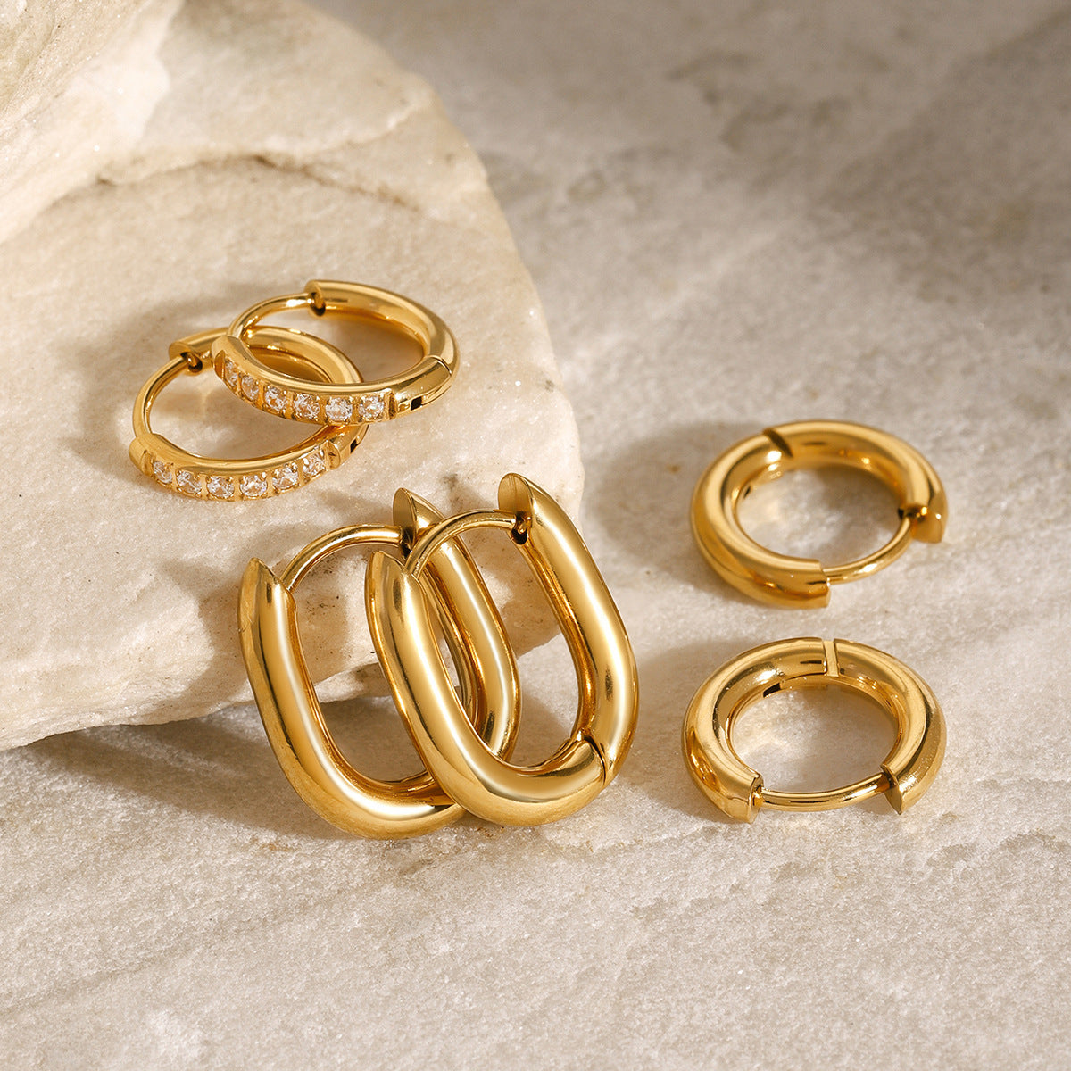 Elevate Your Style: Triple Hoop Earring Set