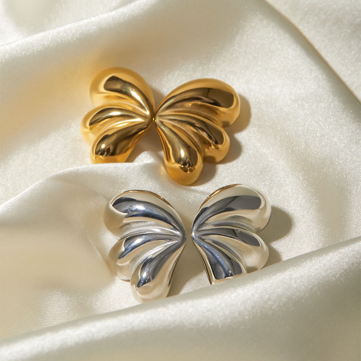 Elegant Gold Butterfly Earrings