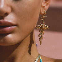 Adrielle Sculptural Gold Drop Earrings