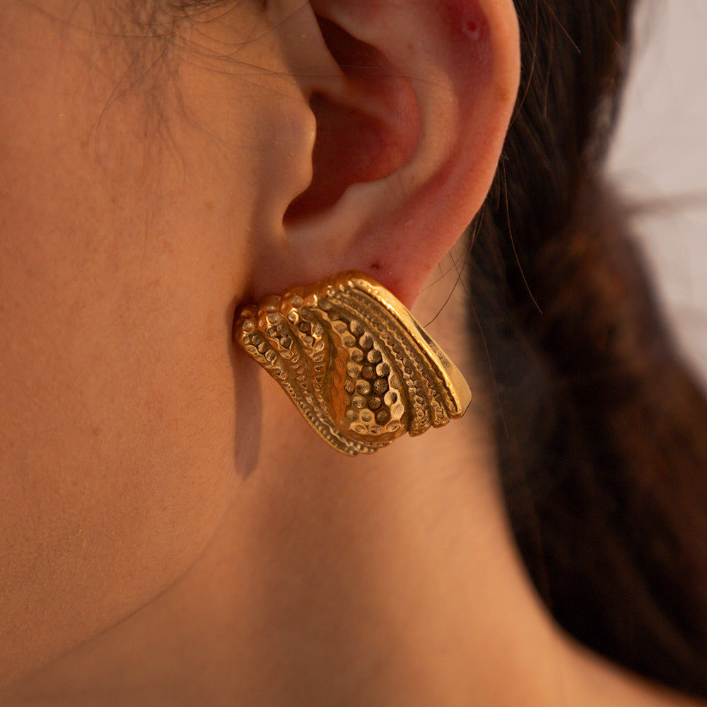 Golden Bloom Teardrop Earrings