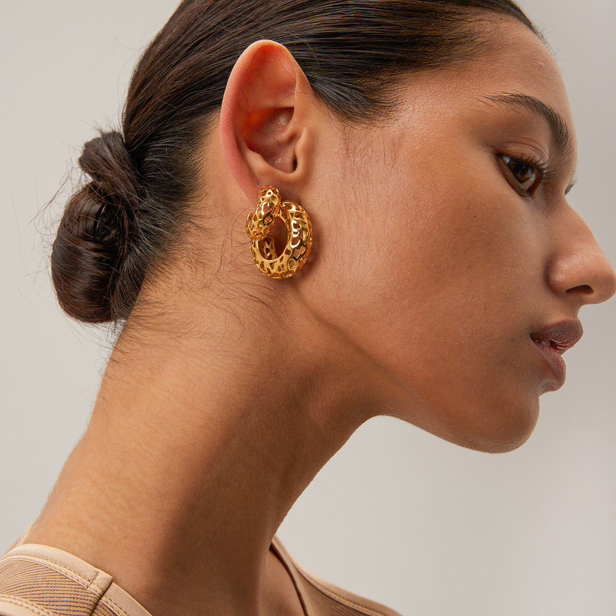 Luminous Gold Lace Earrings