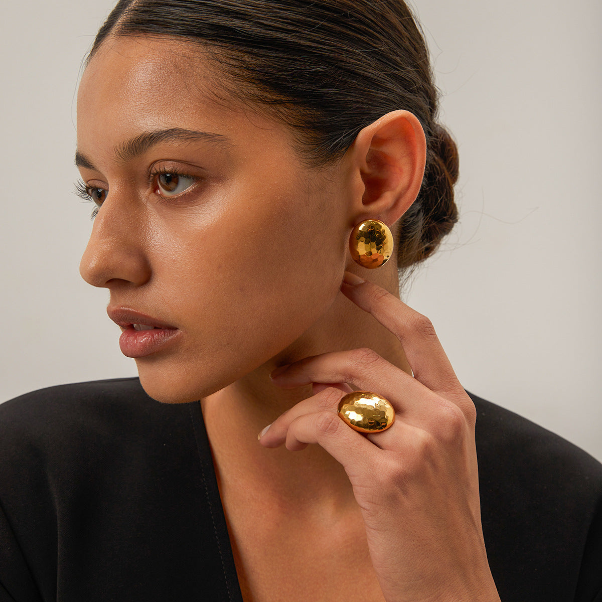 Aura Dome Gold Ring