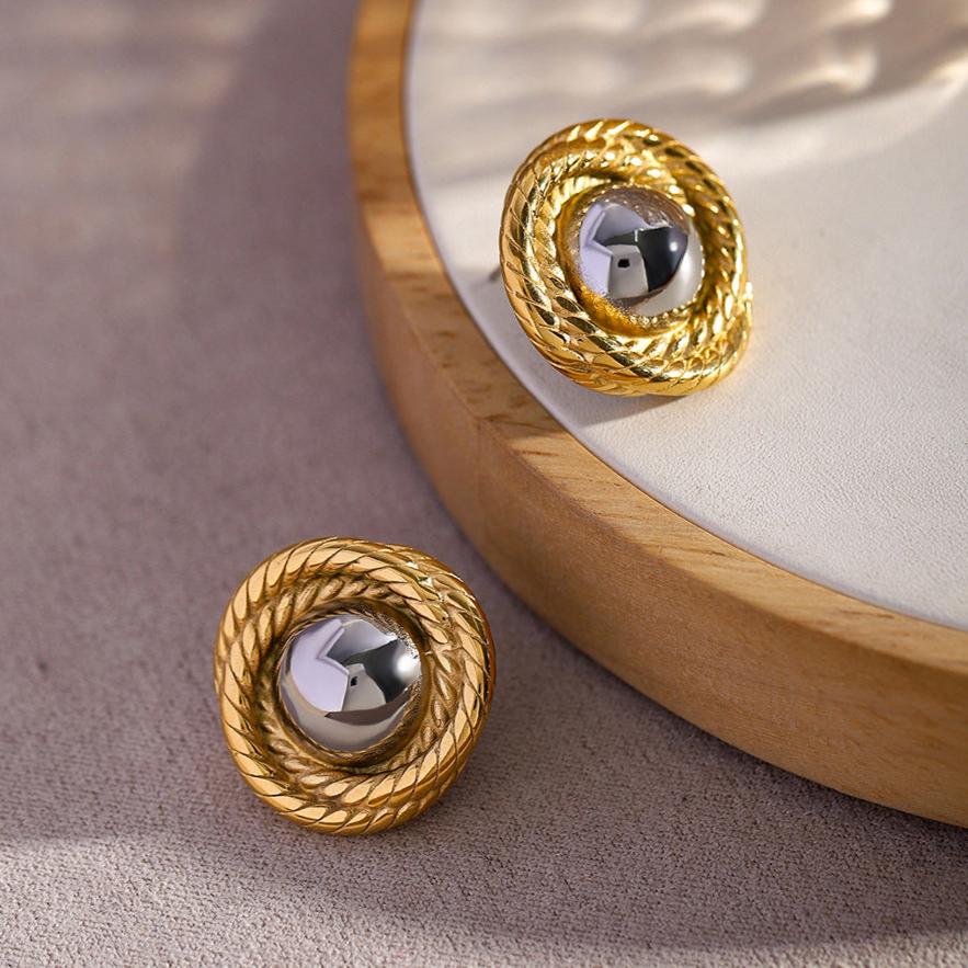 Ariadne Challah-Inspired Gold Earrings