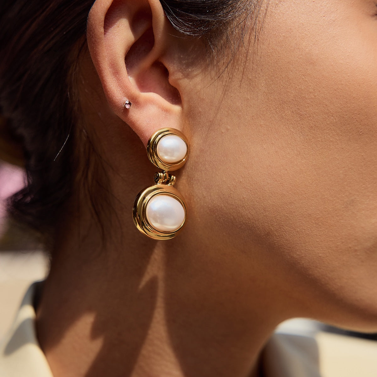Amalfi Pearls Earrings - Sunshine Collection