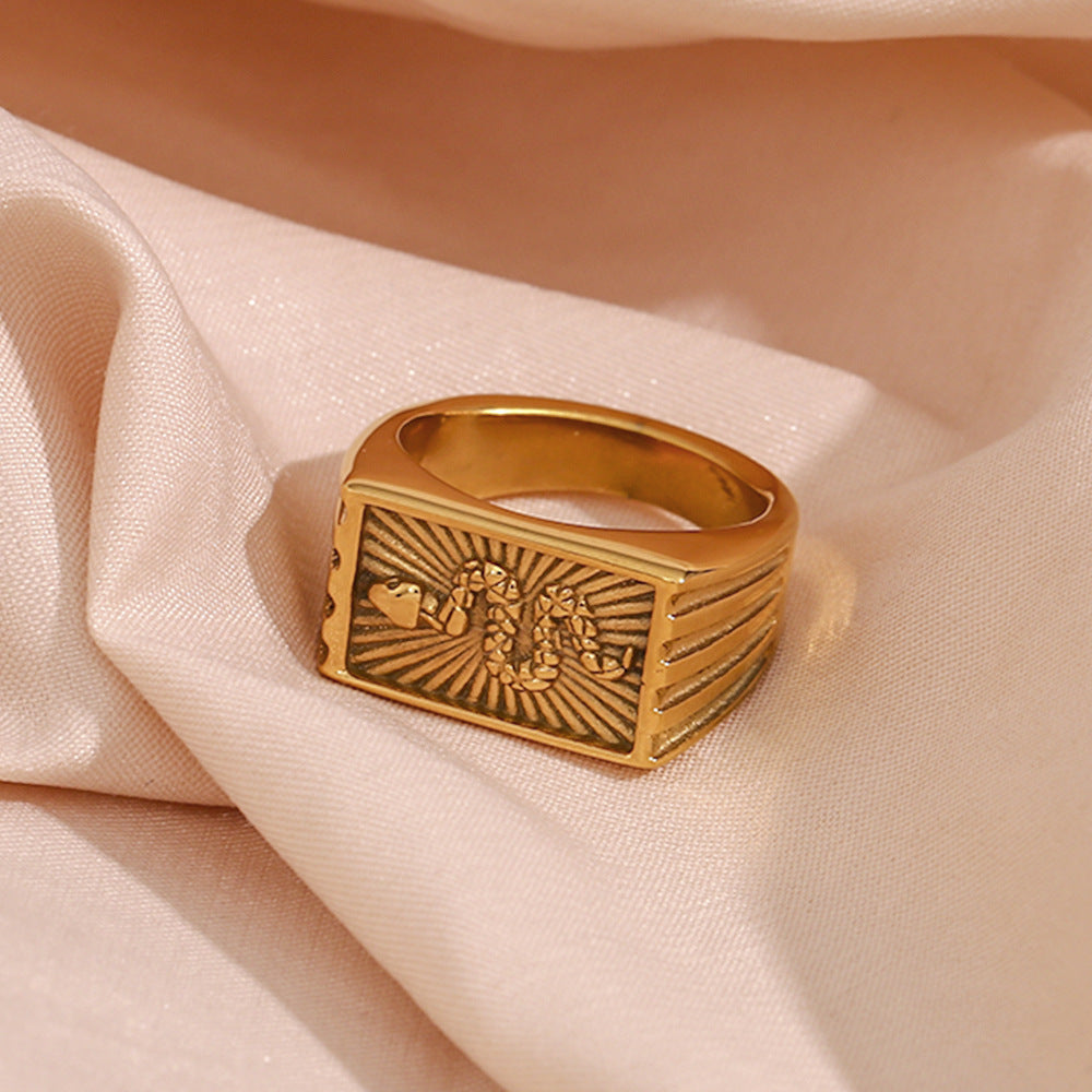 Serpent's Embrace Gold Ring