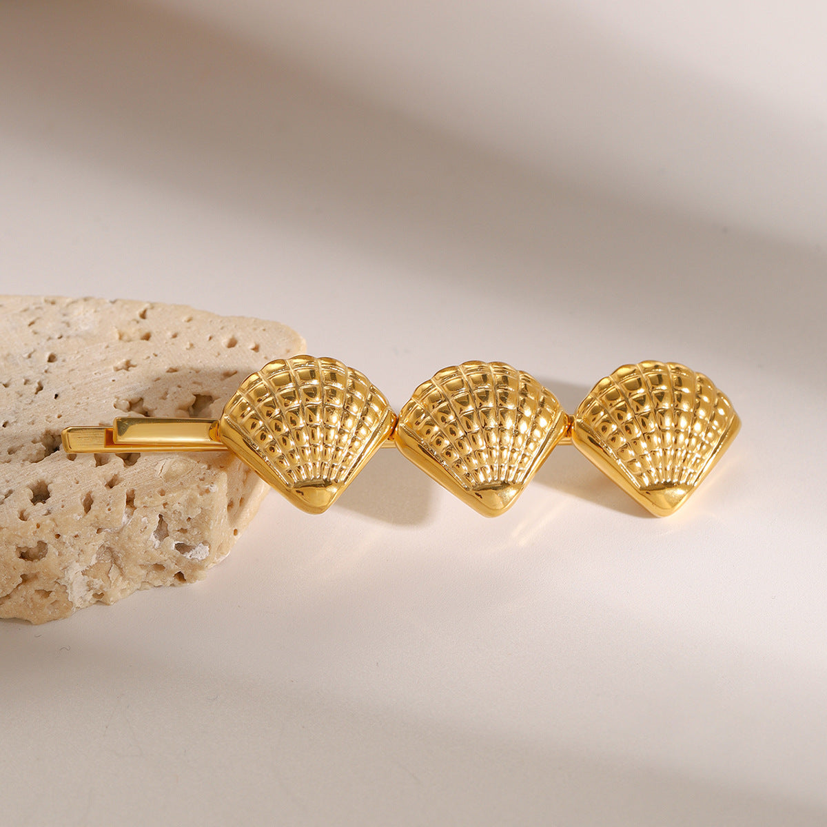 Golden Tide Seashell Hair Pin