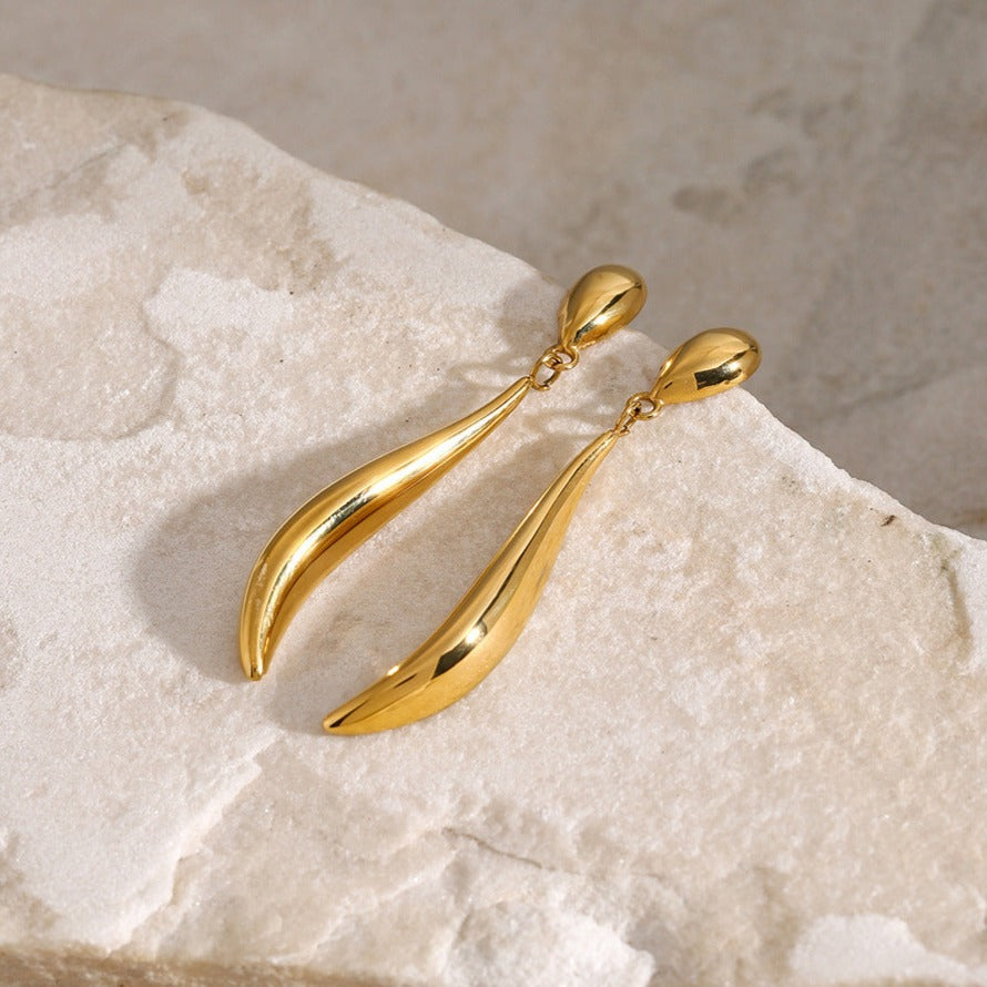 Sculpted Gold Dangles