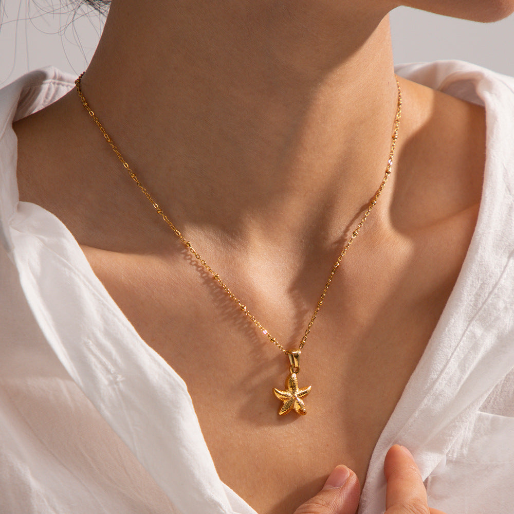 Oceanic Starfish Charm Necklace