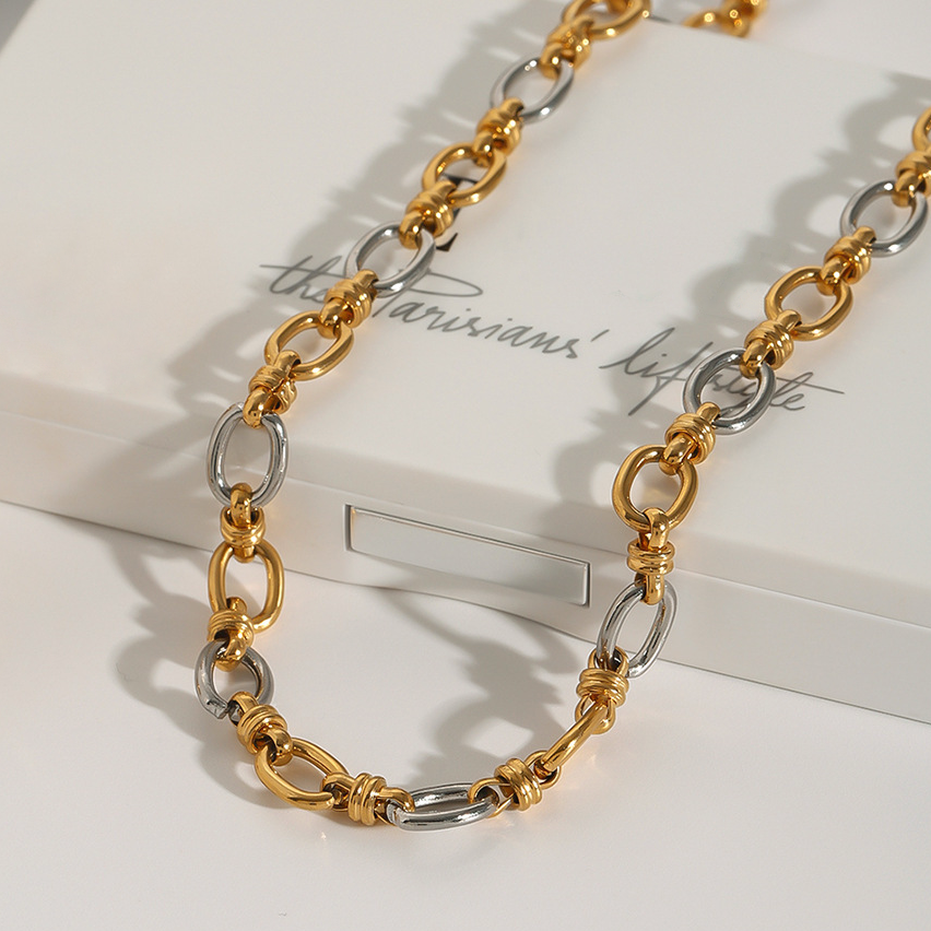 DuoTone Gold Elegance Necklace