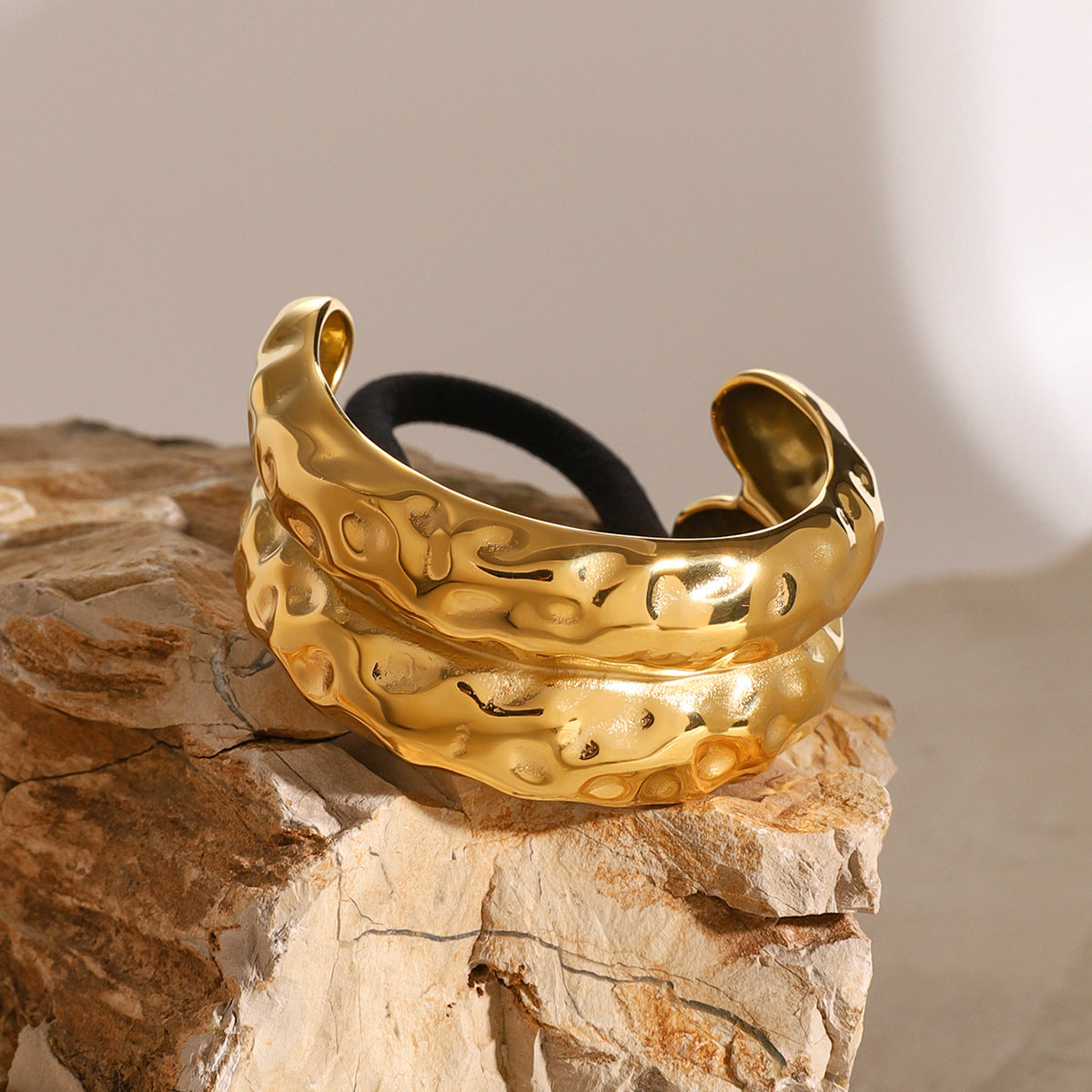 Hammered Arch Hair Cuff