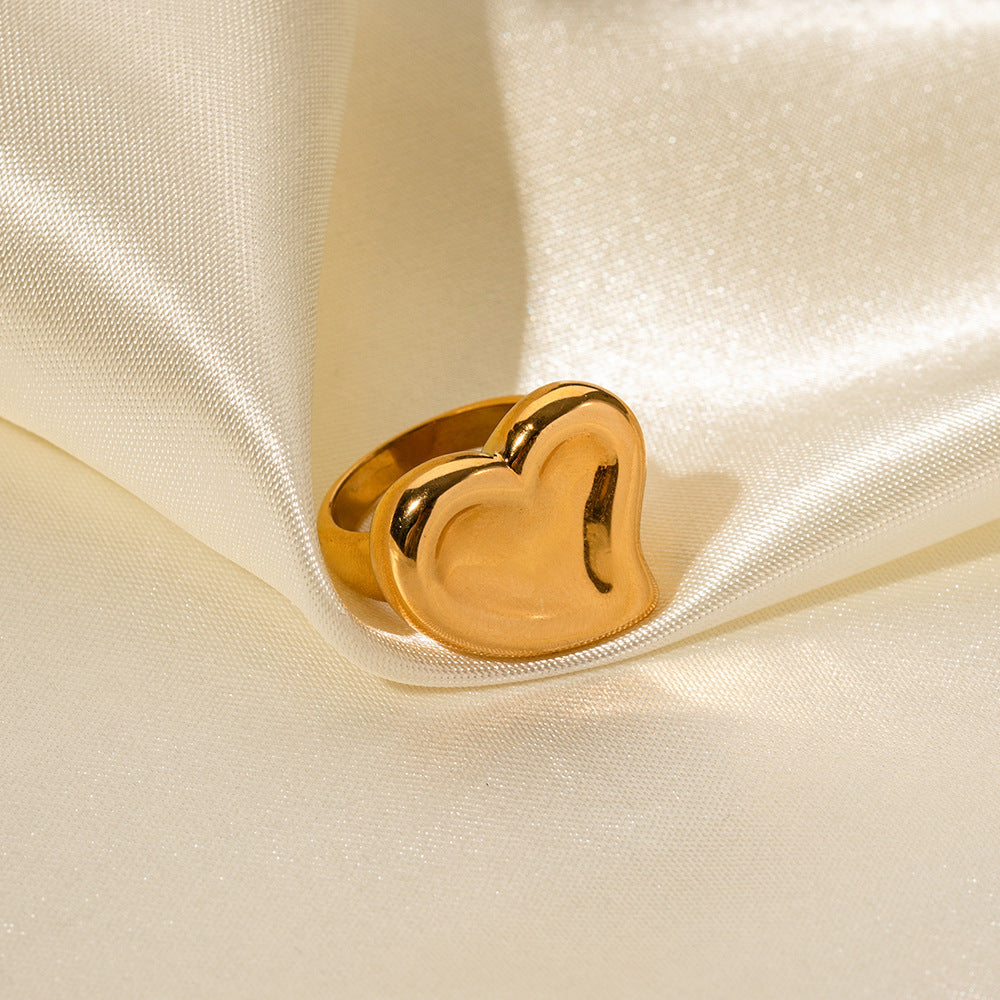 The Heart's Embrace Gold Ring