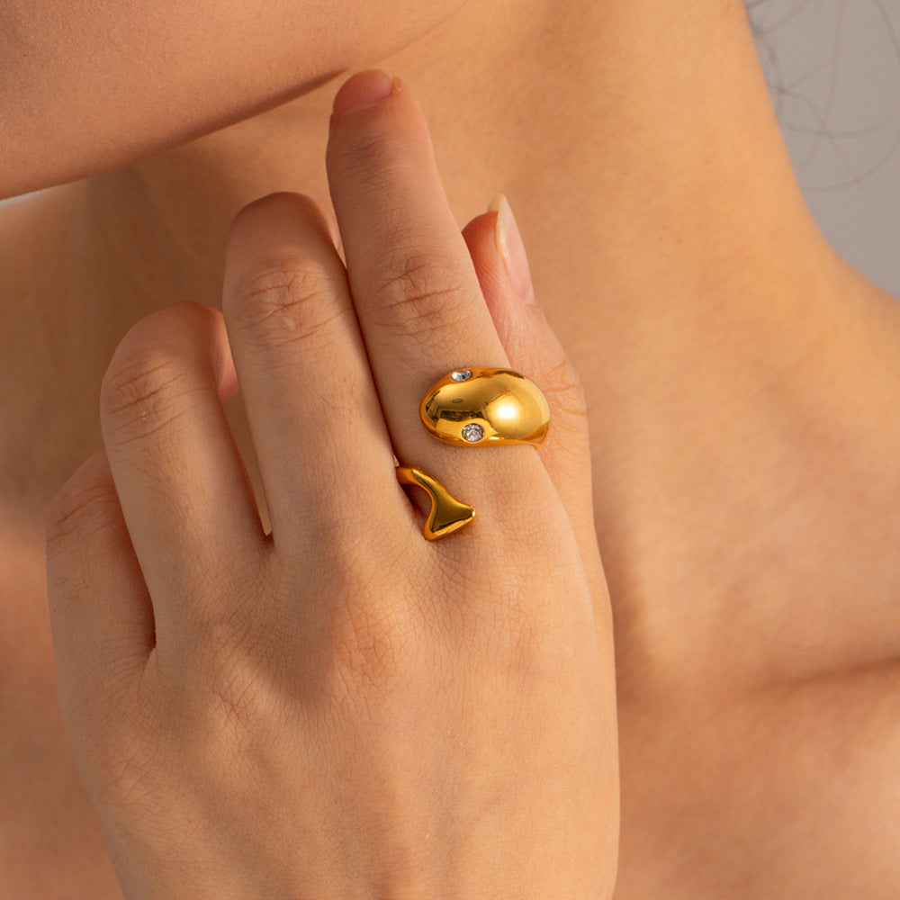Serpentine Aura Gold Ring