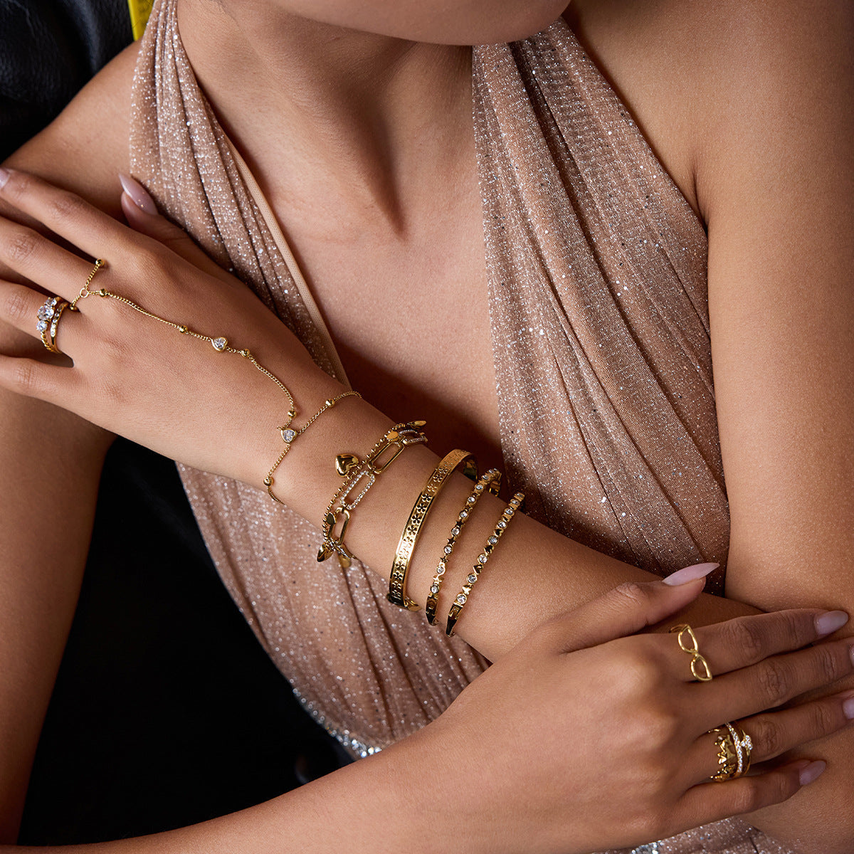 Gilded Hand Embrace