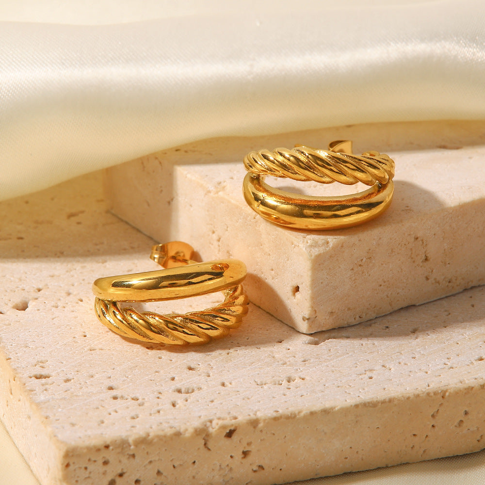 Anya Dual-Tone Statement Earrings