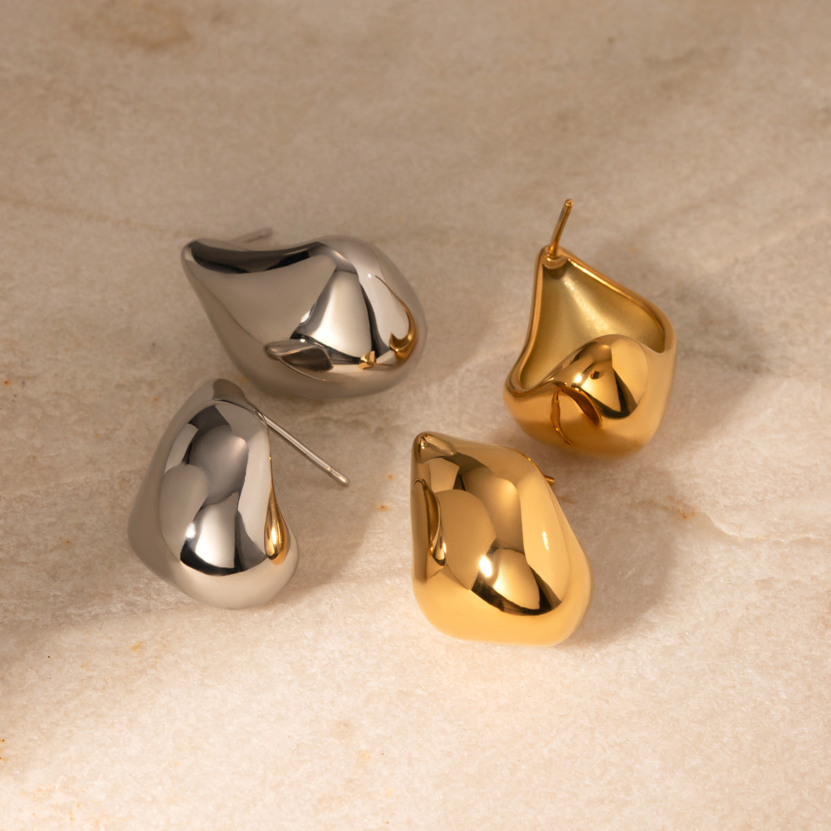 Elegant Bean Drop Earrings
