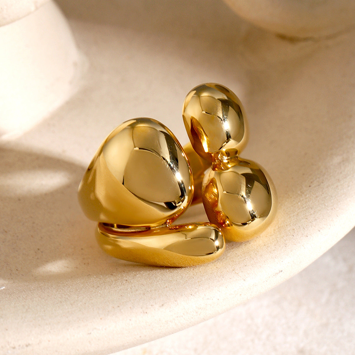Twisted Elegance Gold Ring