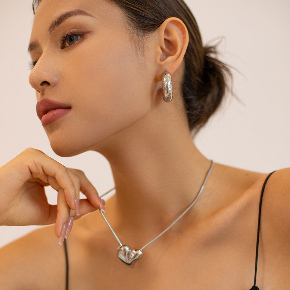 Elegant Silver Hoop Earrings