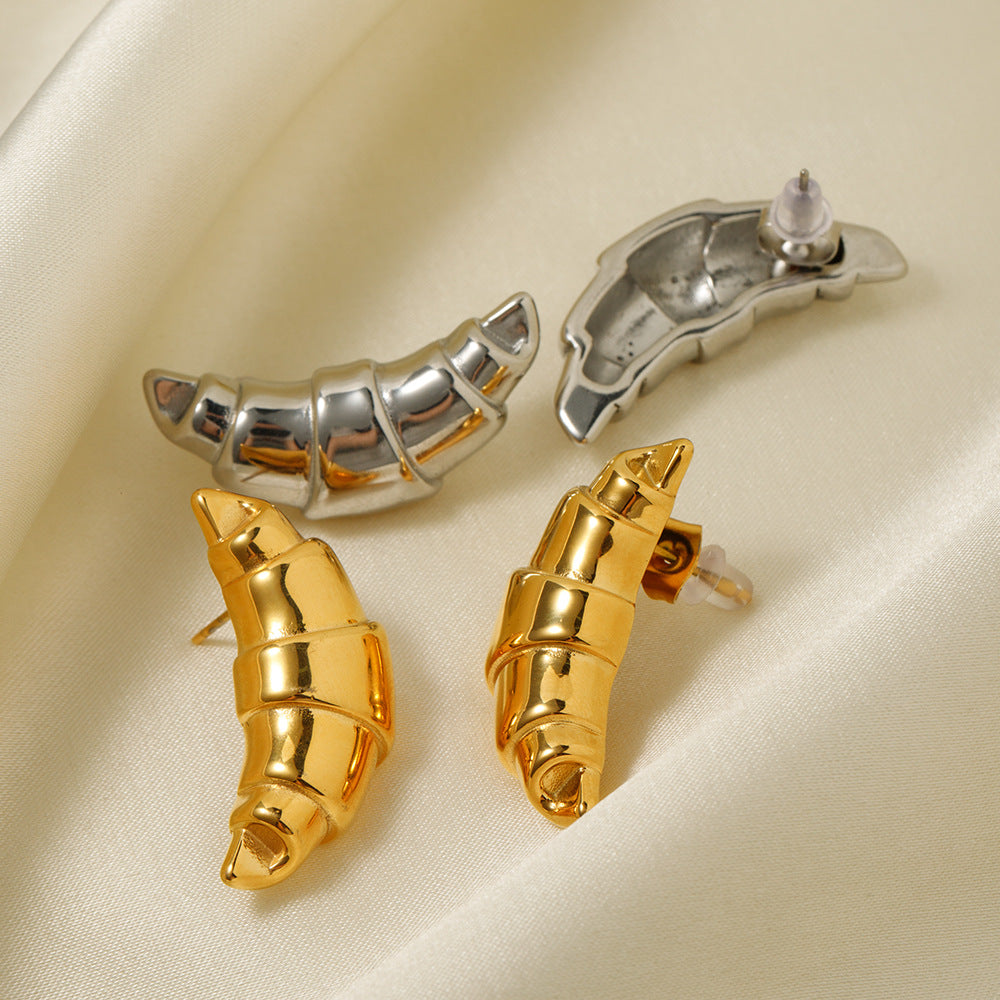 Emberly Croissant Gold Earrings
