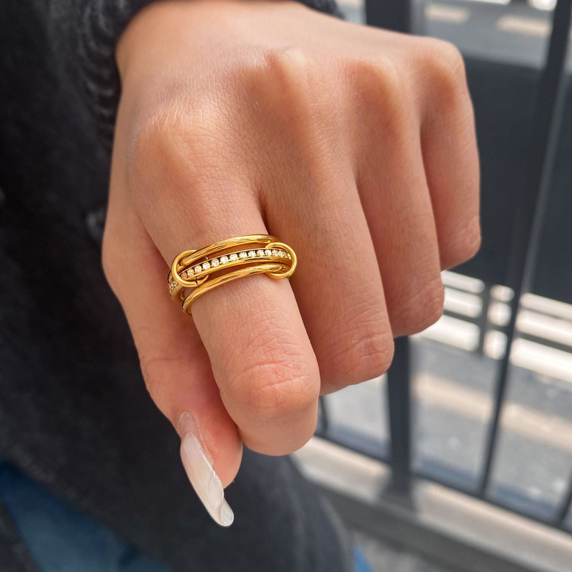 Celestial Sparkle Ring Trio