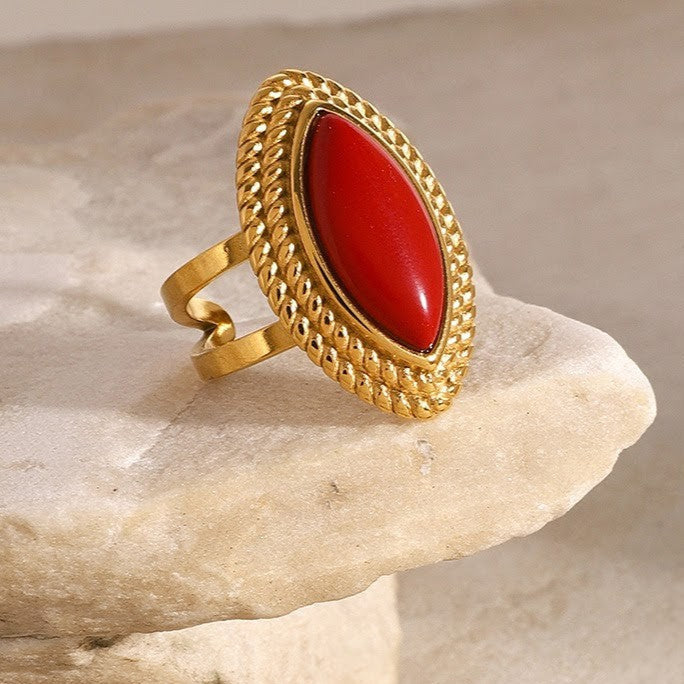 Marquise Crown Gold Ring
