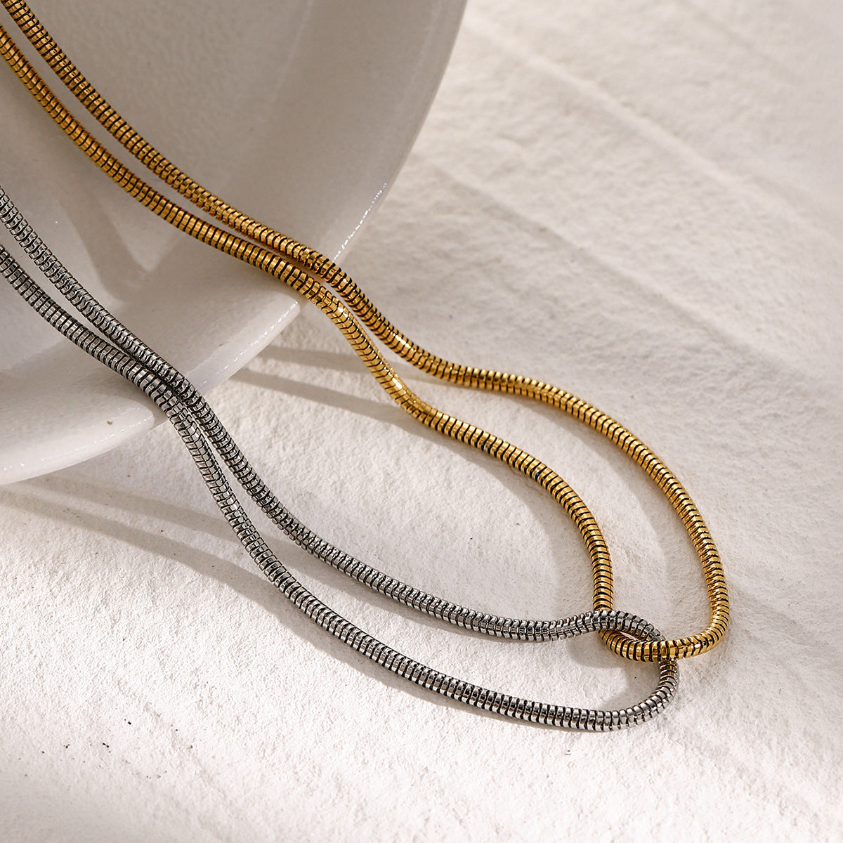 Dual Tone Elegance Necklace