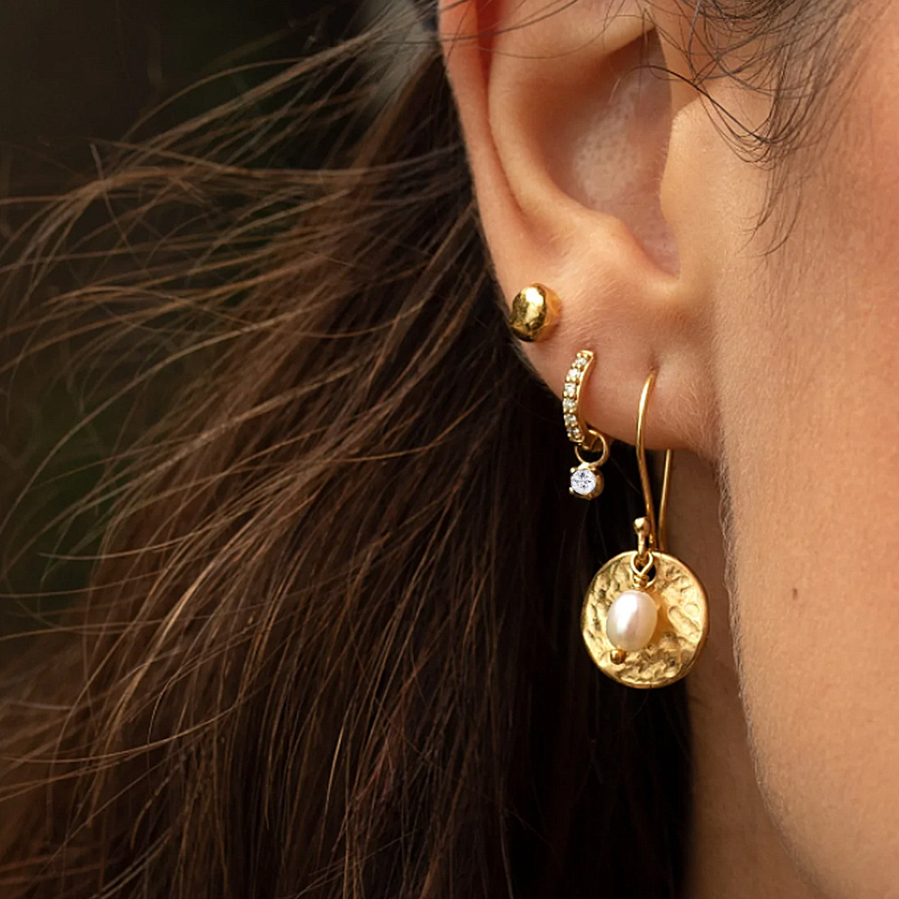 Chic Reversible Diamond Hoops
