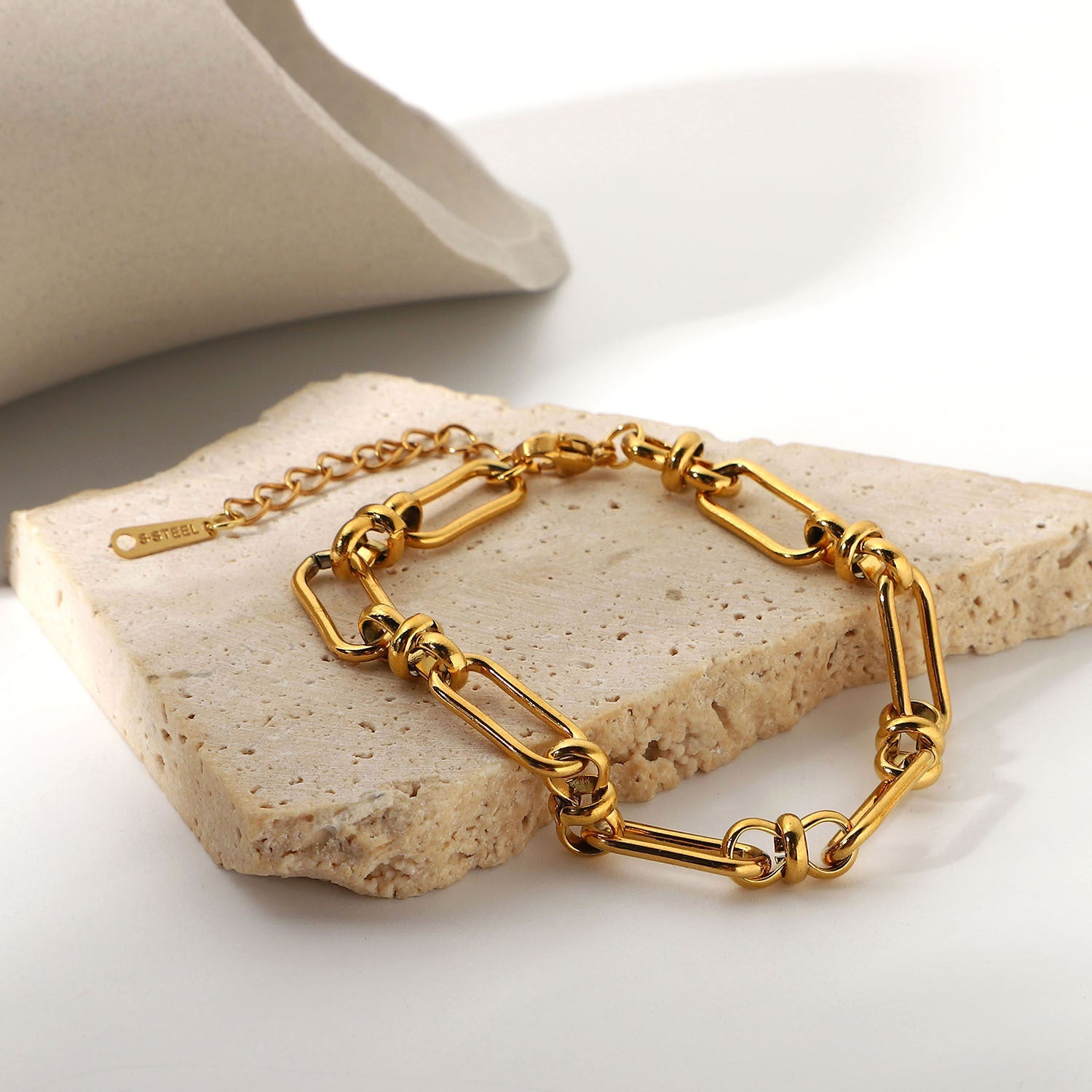 Gold Paperclip Chain Bracelet