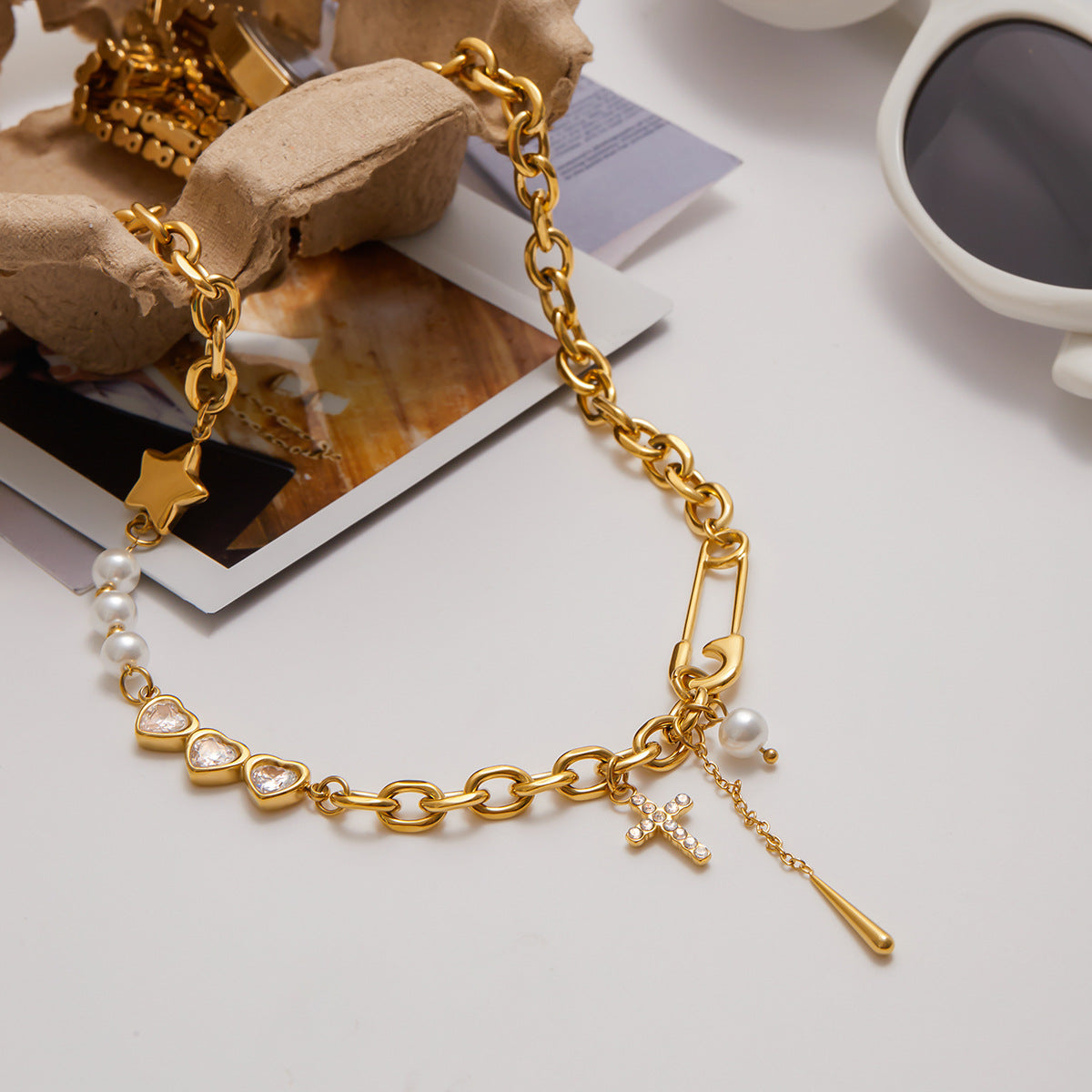 Luxe Pearl & Diamond Necklace
