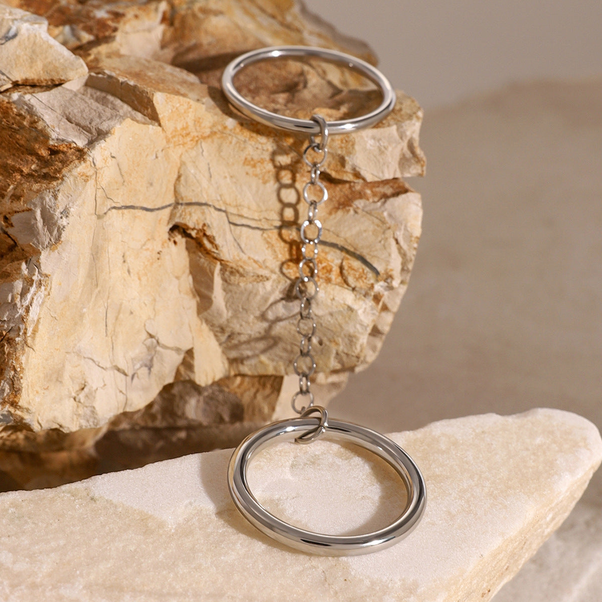 The Dainty Chain Stacked Ring
