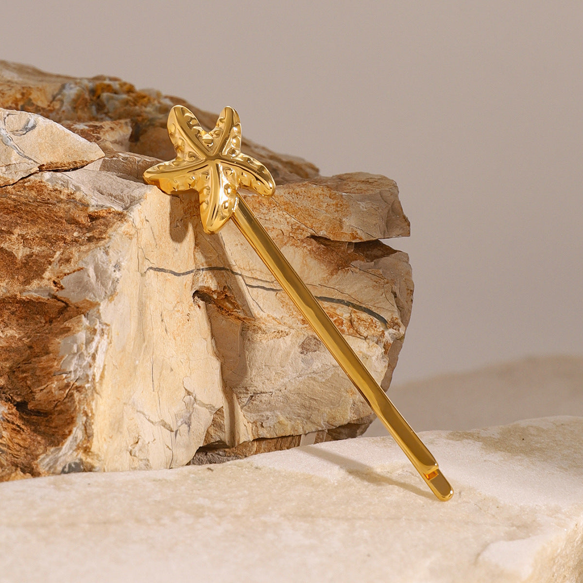 Golden Starfish Nautical Pin
