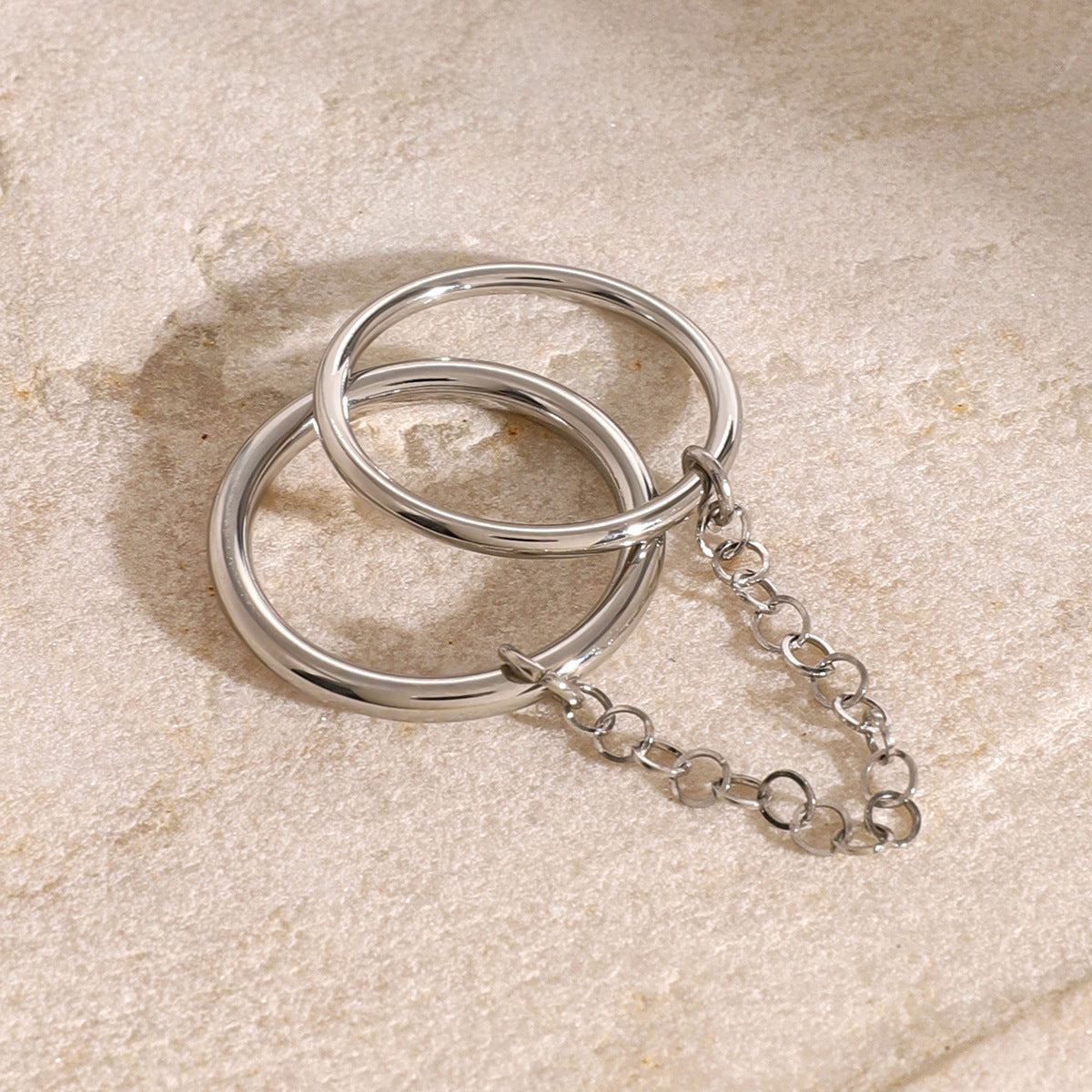 The Dainty Chain Stacked Ring