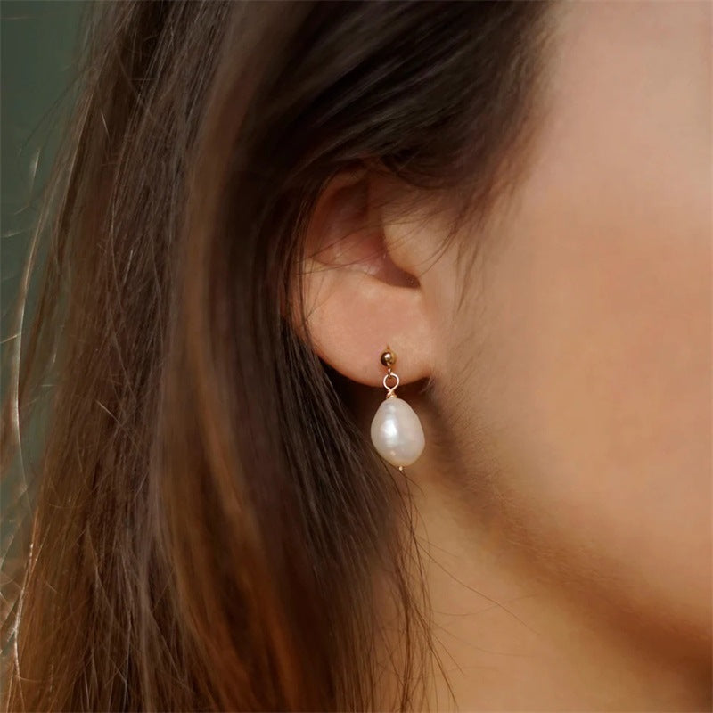 Luminous Pearl Drop Earrings