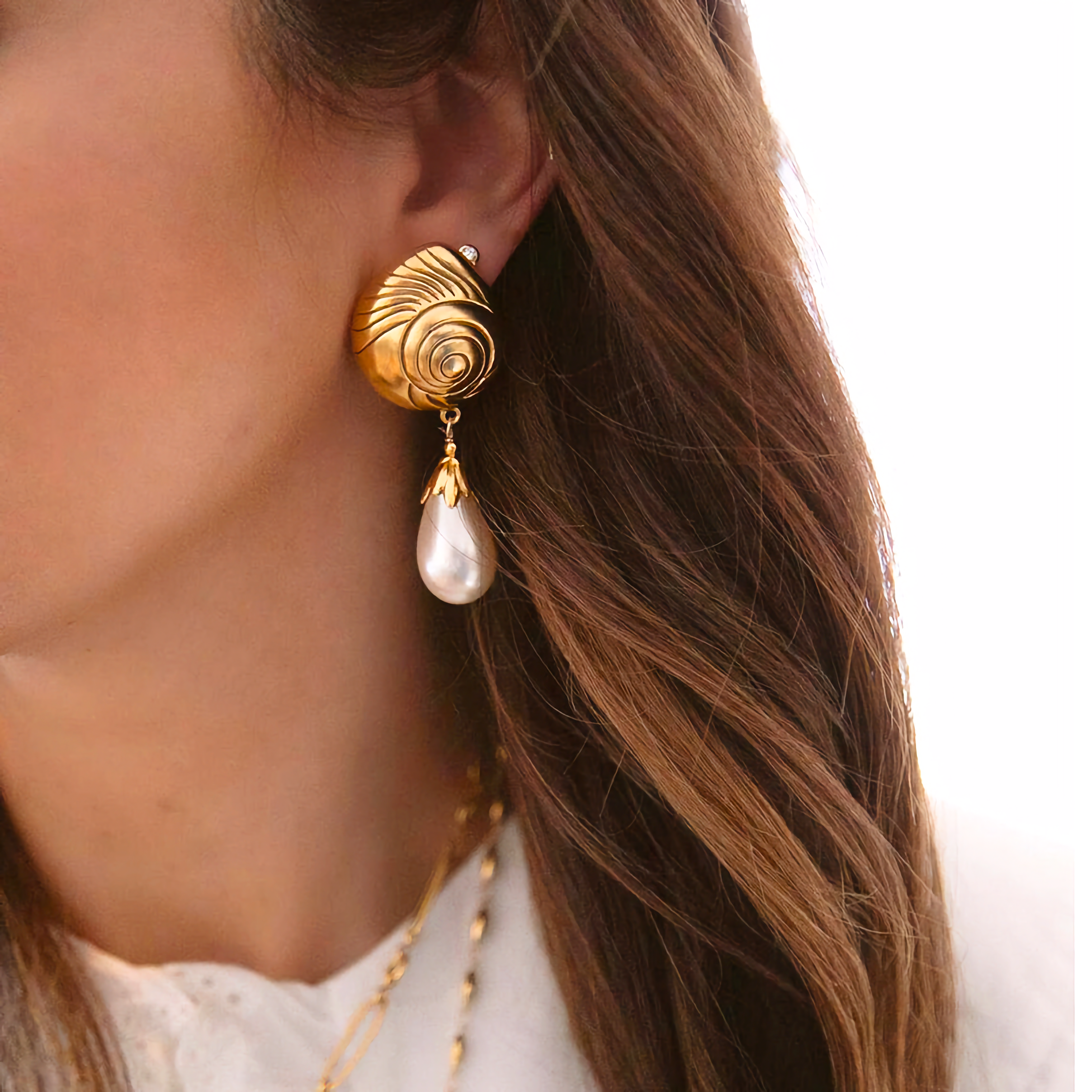 Nautical Pearl Studs