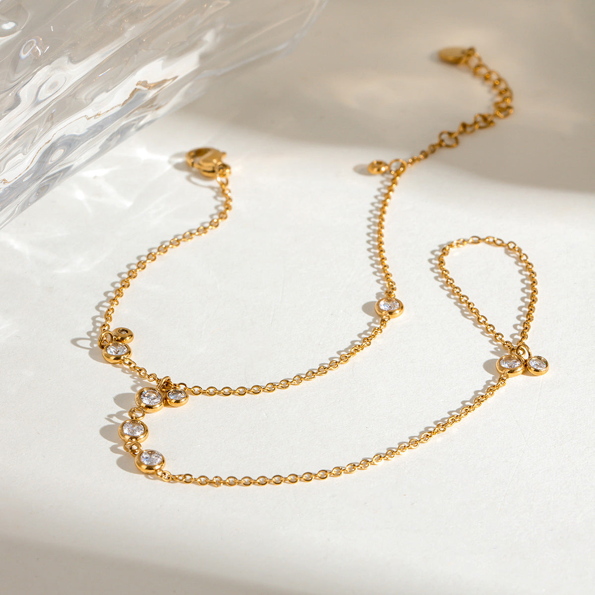 Elina Gold Diamond Hand Chain