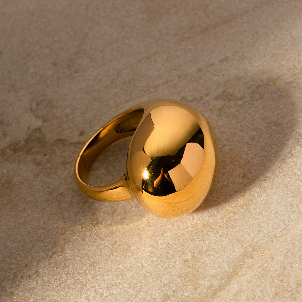 Radiant Dome Gold Ring