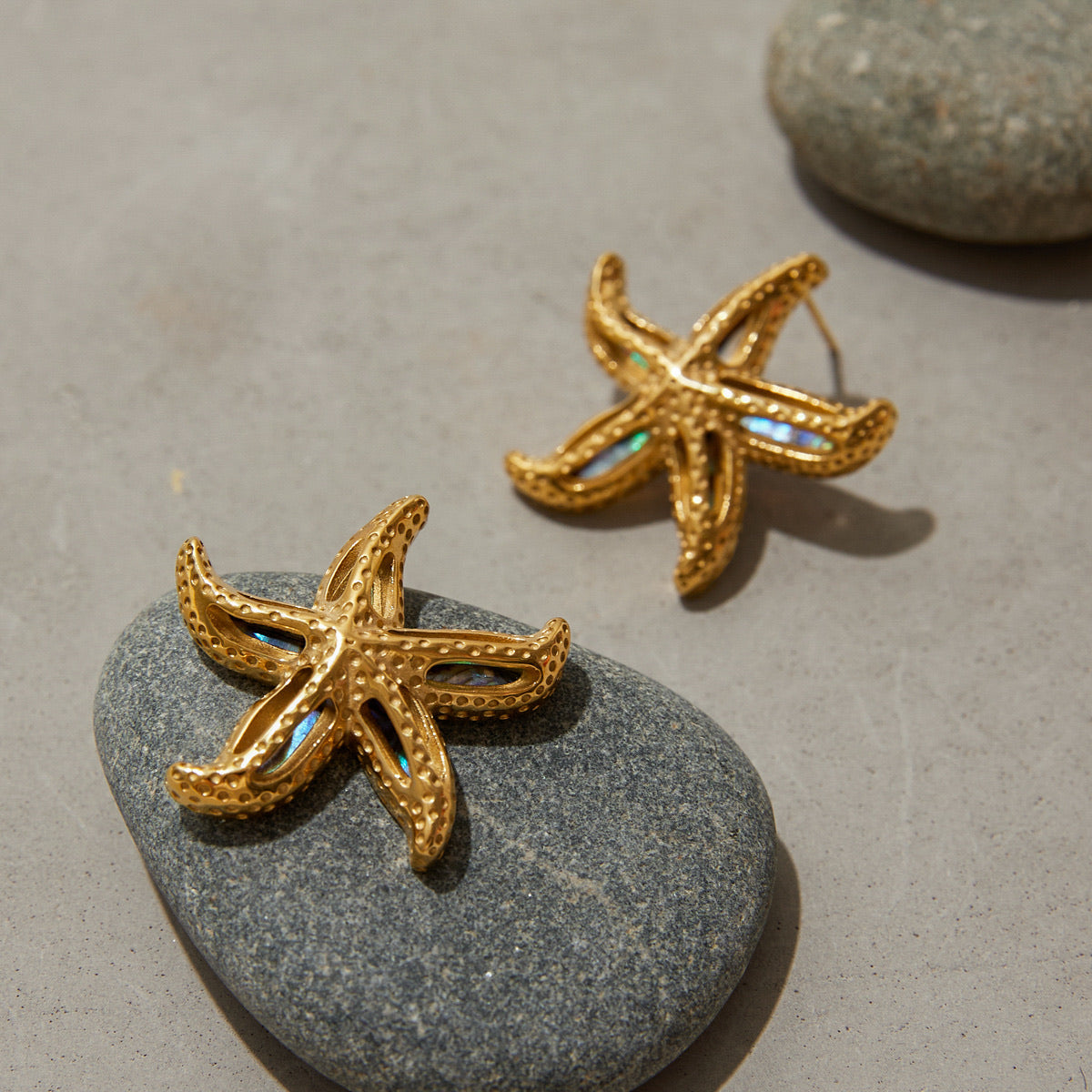 Oceanic Gold Starfish Dangles